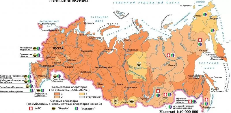 Карта покрытия GSM/3G/LTE/4G в Усть-Луге и области 
